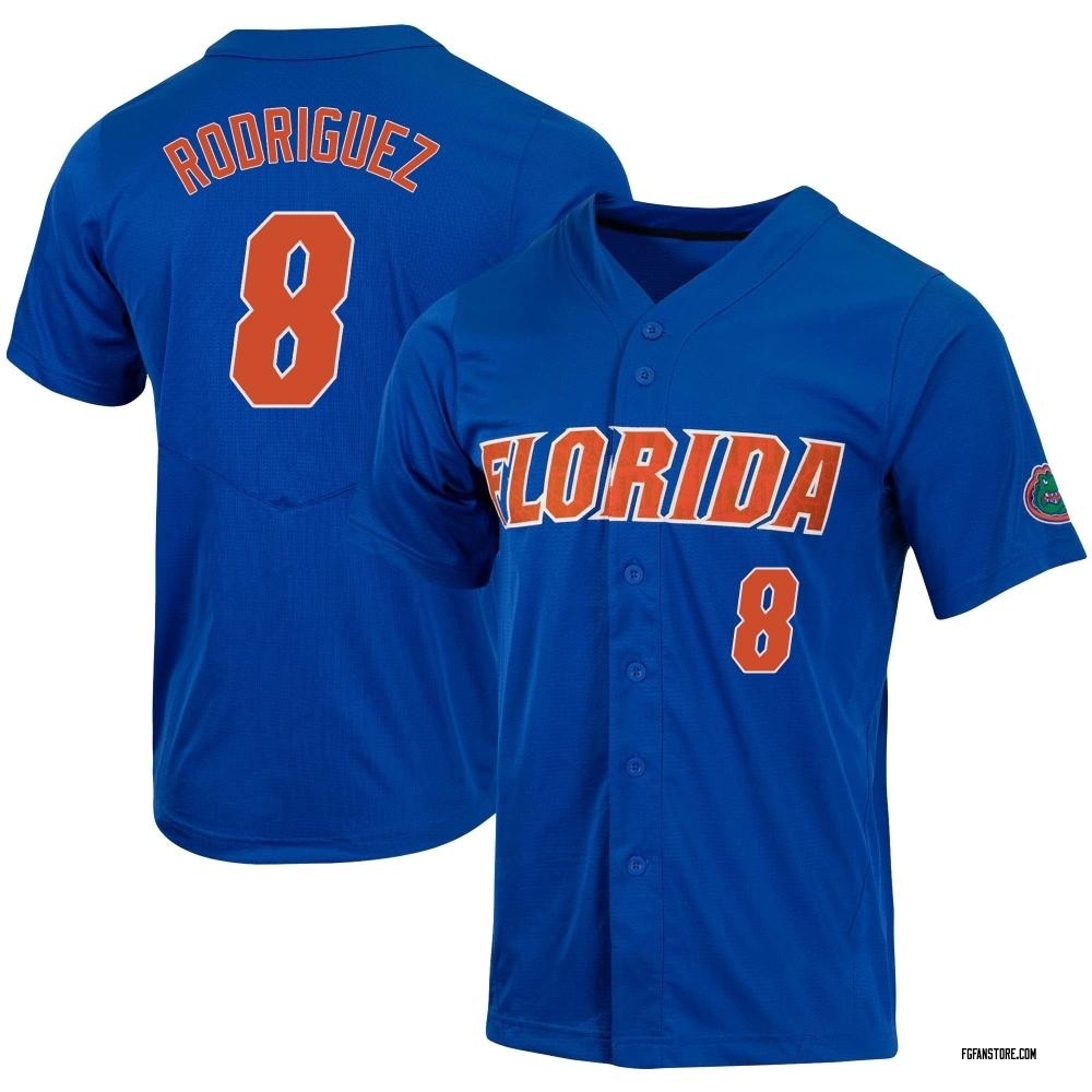 Men's Christian Rodriguez Florida Gators Replica Full-Button Baseball Jersey - Royal