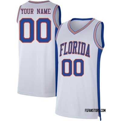 Men's Custom Florida Gators Replica Basketball Jersey - White
