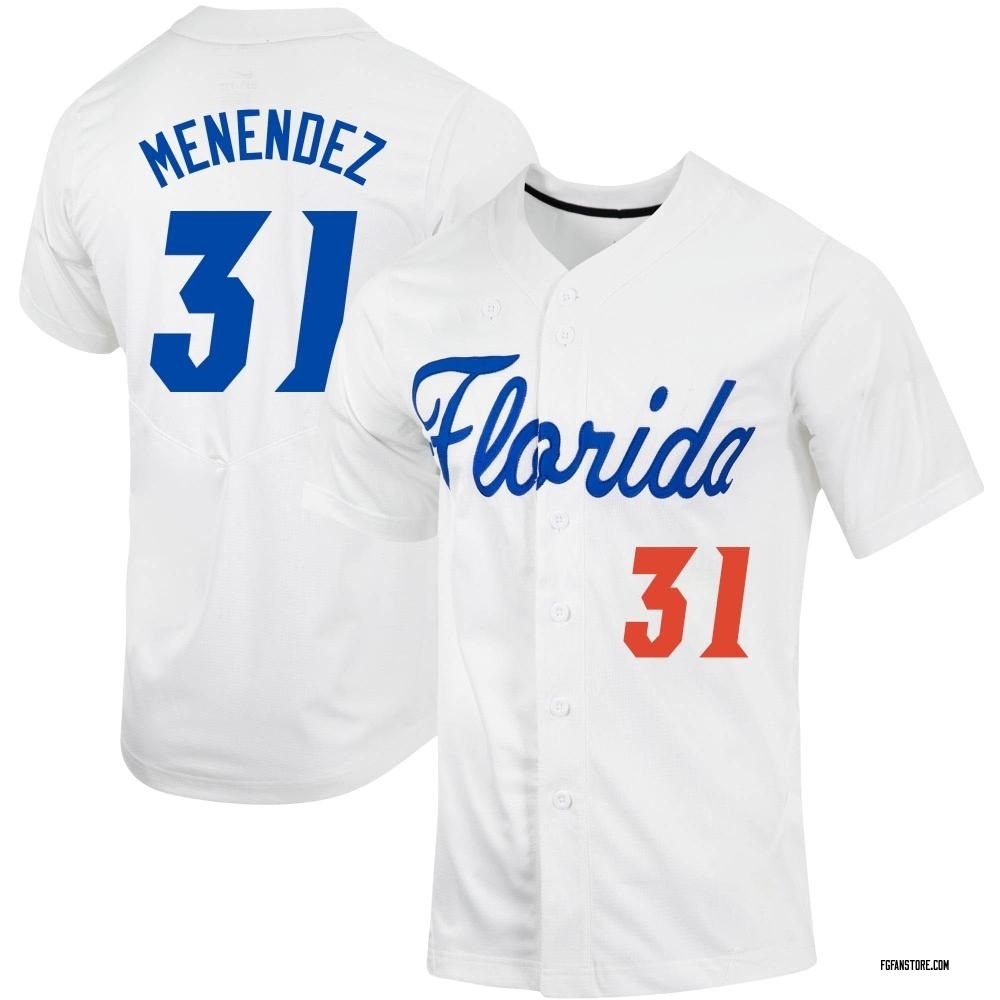 Men's Frank Menendez Florida Gators Replica Full-Button Baseball Jersey - White