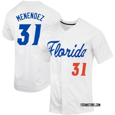 Men's Frank Menendez Florida Gators Replica Full-Button Baseball Jersey - White