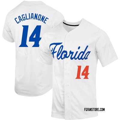 Men's Jac Caglianone Florida Gators Replica Full-Button Baseball Jersey - White