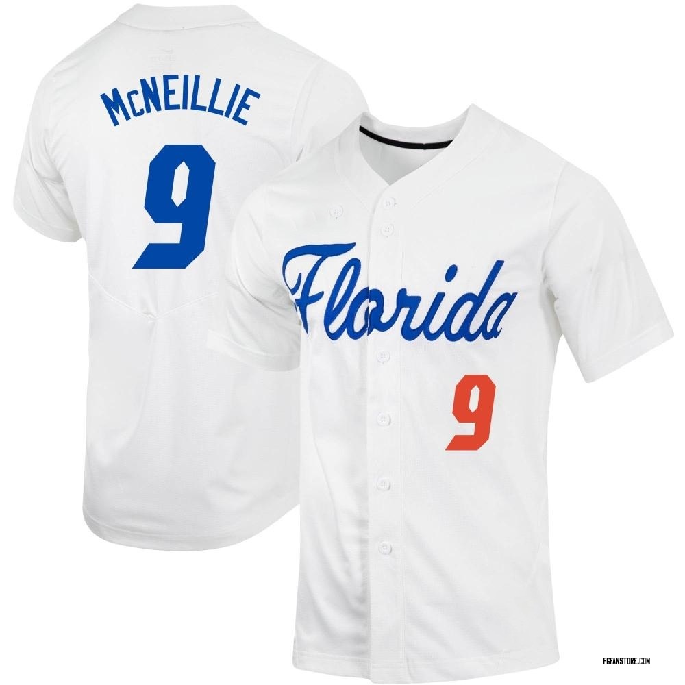 Men's Luke McNeillie Florida Gators Replica Full-Button Baseball Jersey - White
