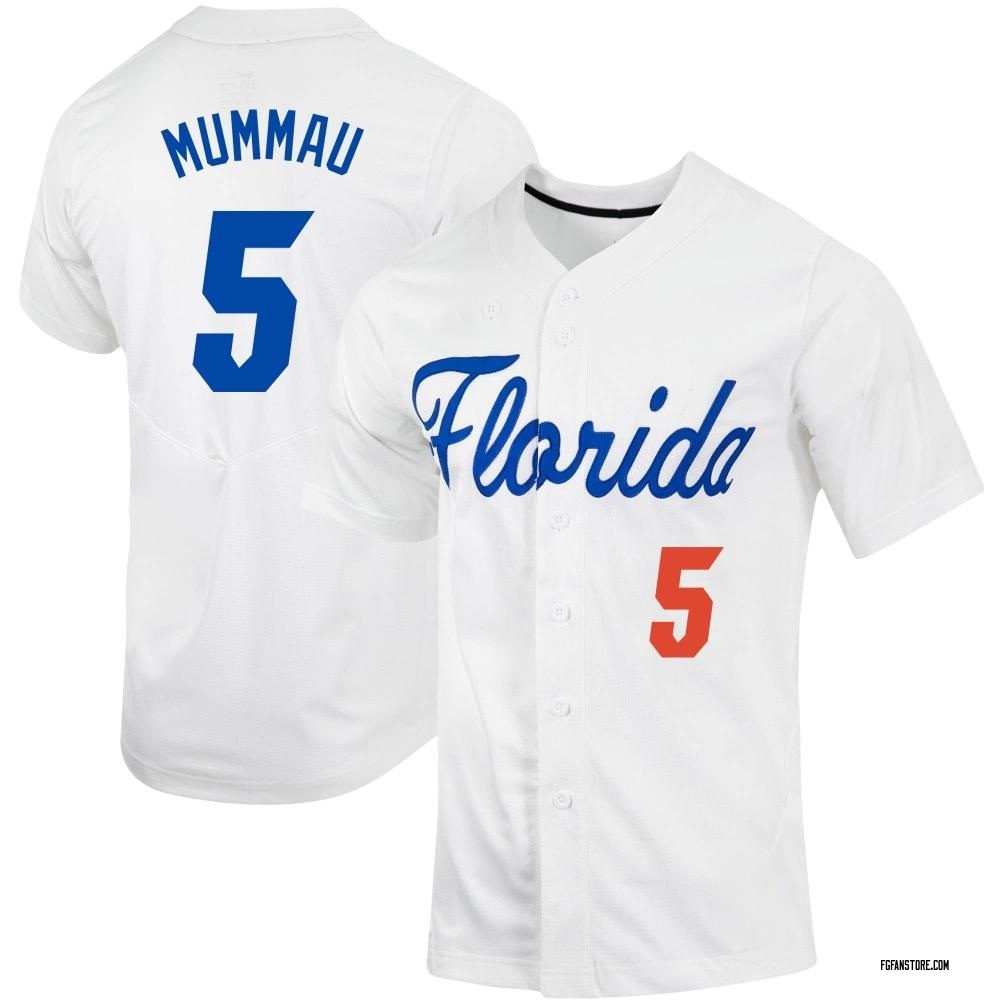 Men's Sammy Mummau Florida Gators Replica Full-Button Baseball Jersey - White