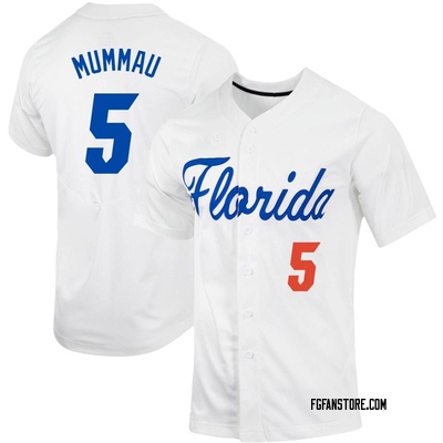 Men's Sammy Mummau Florida Gators Replica Full-Button Baseball Jersey - White