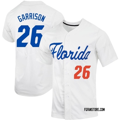 Men's Tanner Garrison Florida Gators Replica Full-Button Baseball Jersey - White