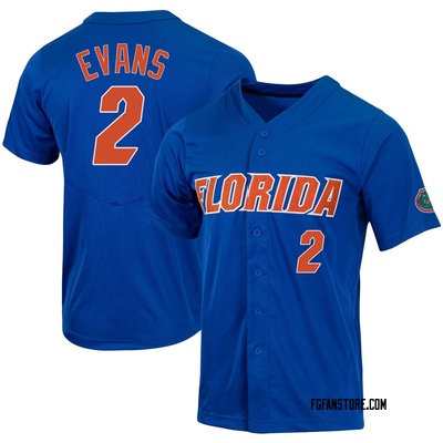 Men's Ty Evans Florida Gators Replica Full-Button Baseball Jersey - Royal