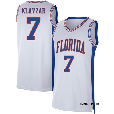 Men's Urban Klavzar Florida Gators Replica Basketball Jersey - White
