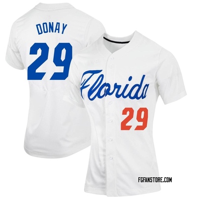 Women's Brody Donay Florida Gators Replica Full-Button Baseball Jersey - White