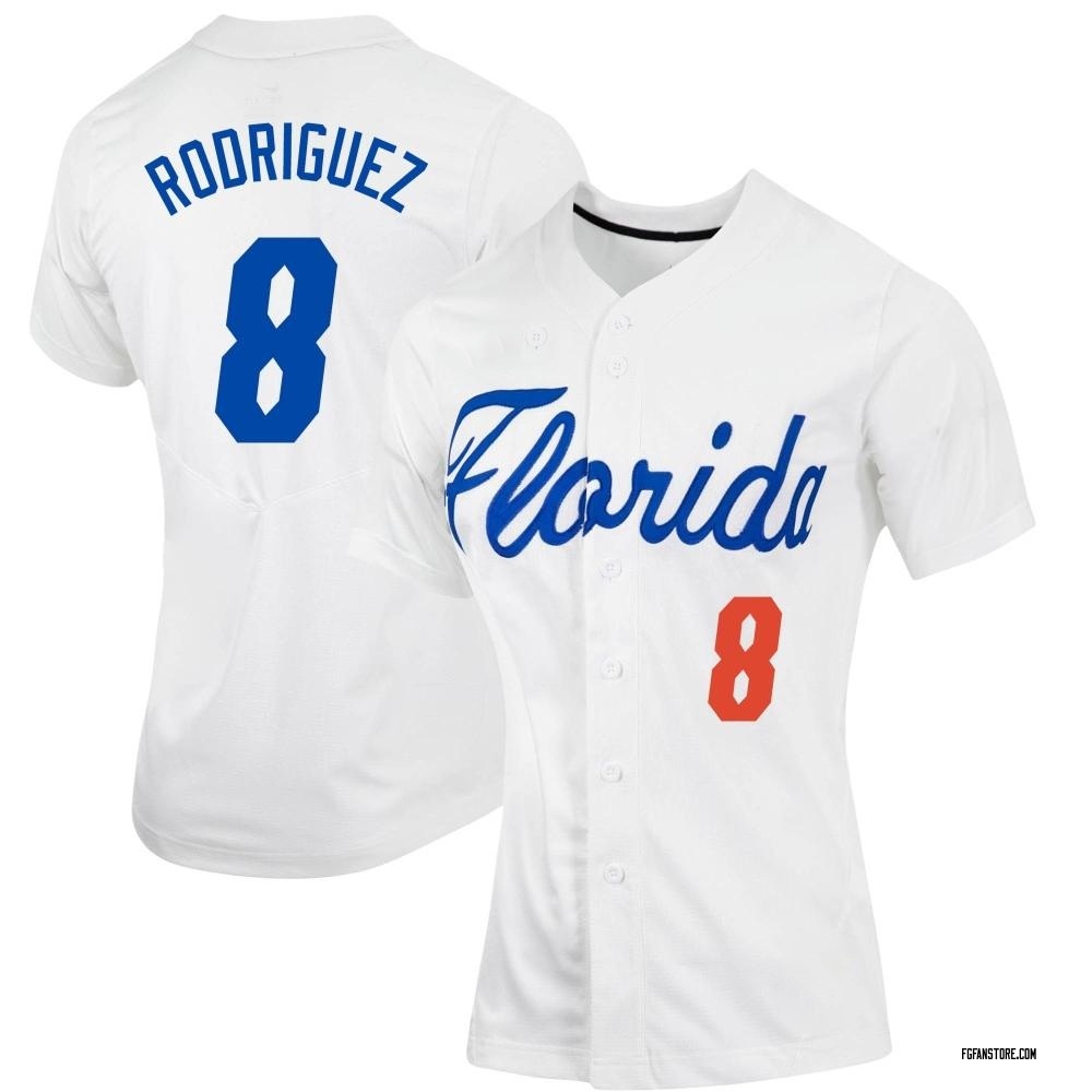 Women's Christian Rodriguez Florida Gators Replica Full-Button Baseball Jersey - White