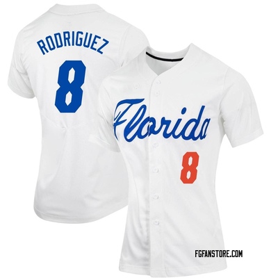 Women's Christian Rodriguez Florida Gators Replica Full-Button Baseball Jersey - White