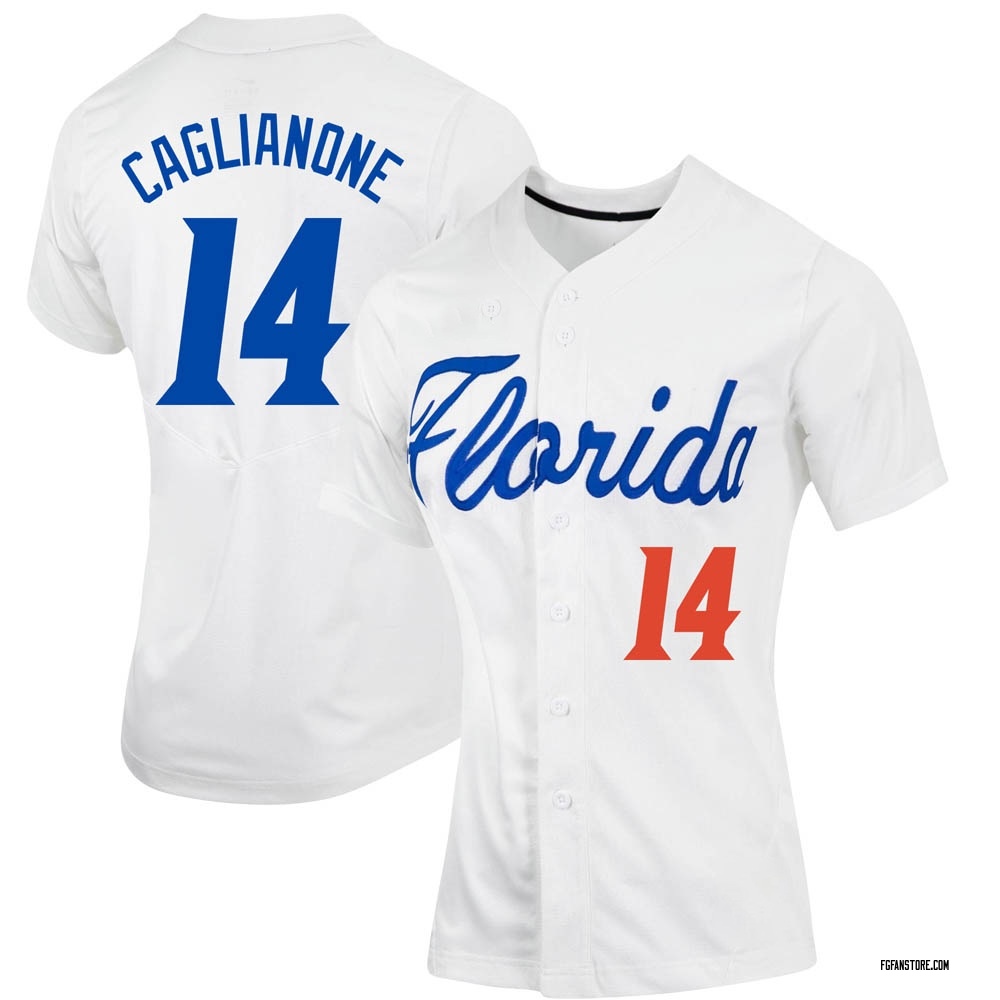 Women's Jac Caglianone Florida Gators Replica Full-Button Baseball Jersey - White