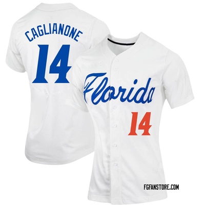 Women's Jac Caglianone Florida Gators Replica Full-Button Baseball Jersey - White