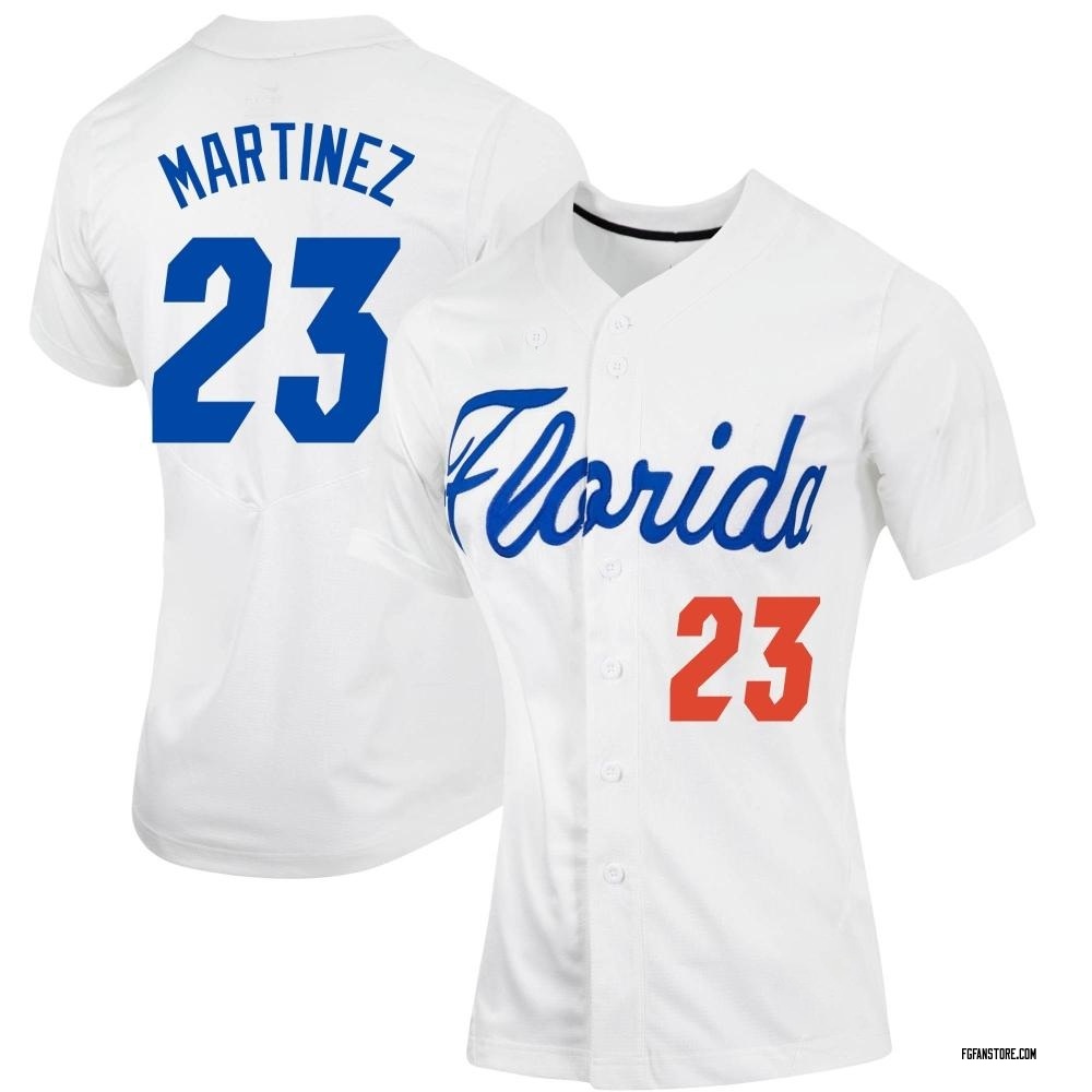 Women's John Martinez Florida Gators Replica Full-Button Baseball Jersey - White
