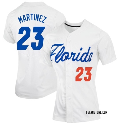Women's John Martinez Florida Gators Replica Full-Button Baseball Jersey - White
