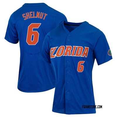 Women's Tyler Shelnut Florida Gators Replica Full-Button Baseball Jersey - Royal
