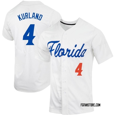 Youth Cade Kurland Florida Gators Replica Full-Button Baseball Jersey - White