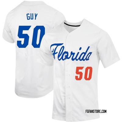 Youth Jaylen Guy Florida Gators Replica Full-Button Baseball Jersey - White