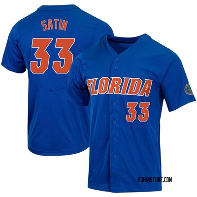 Youth Robert Satin Florida Gators Replica Full-Button Baseball Jersey - Royal